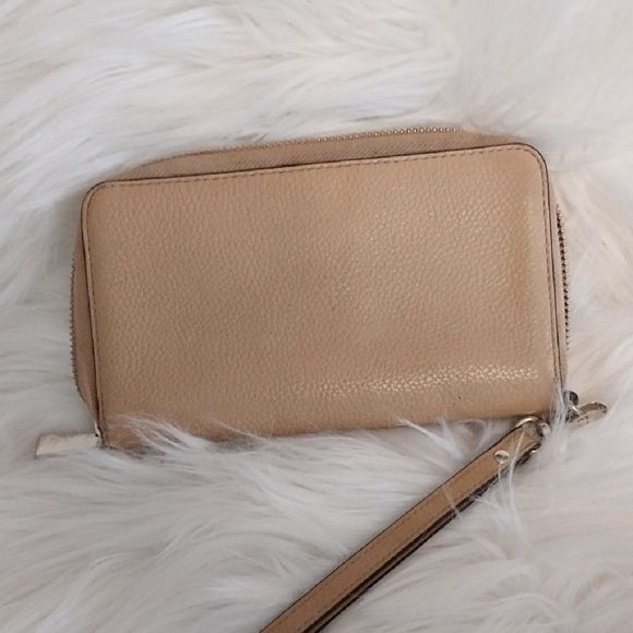 Michael Kors Beige Leather Wristlet - Picture 4 of 12